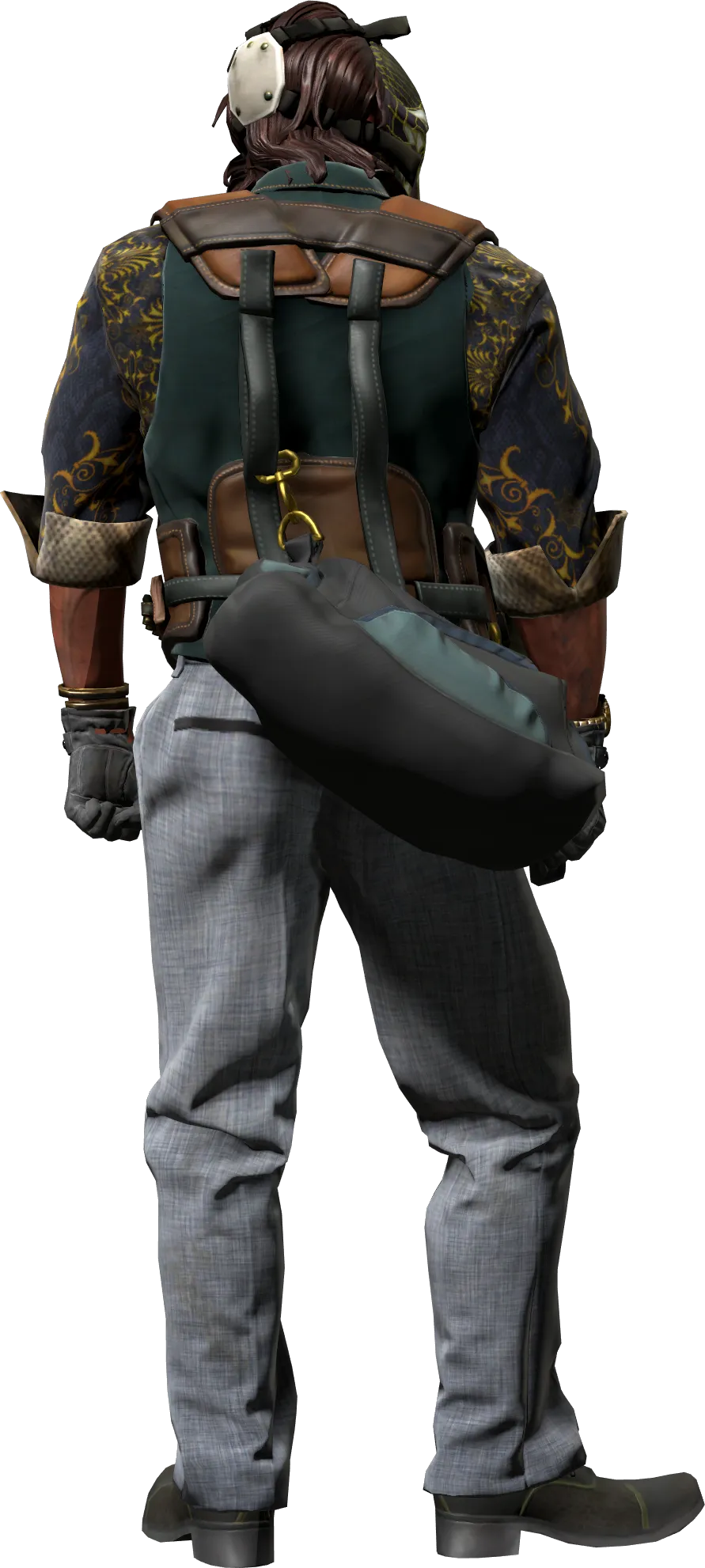 Agent back view