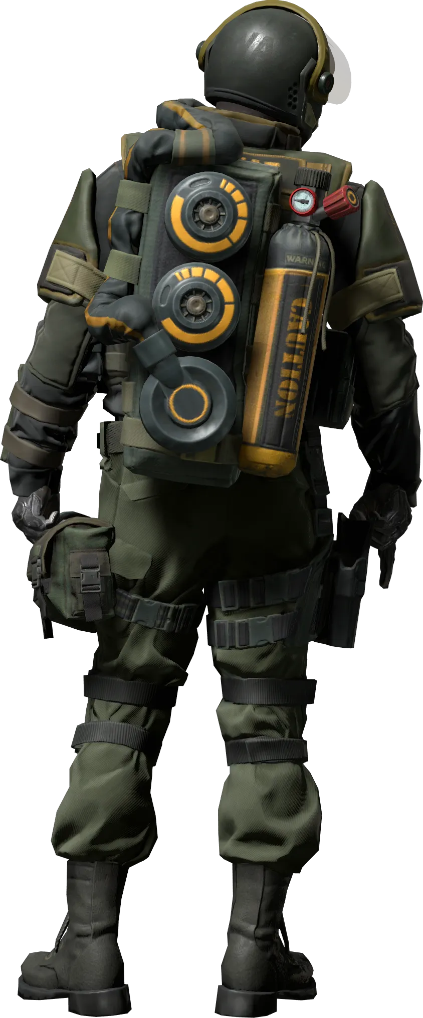 Agent back view