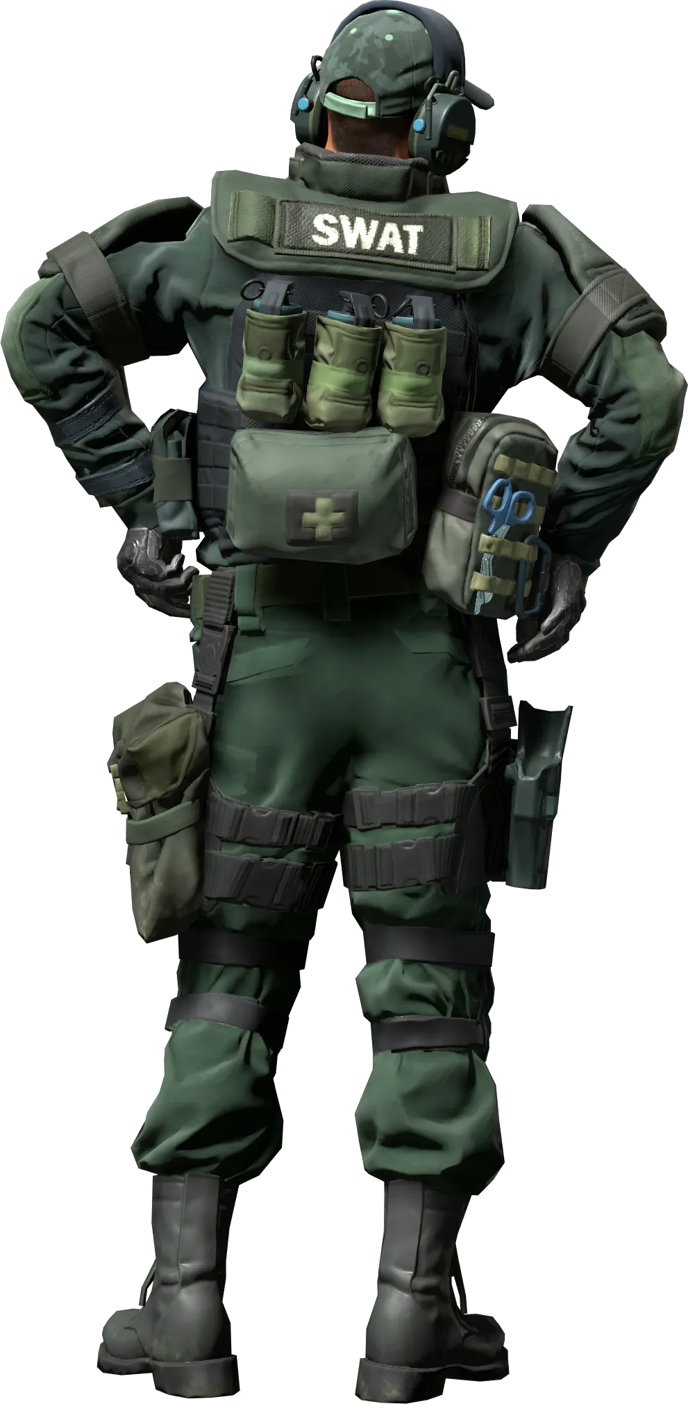 Agent back view