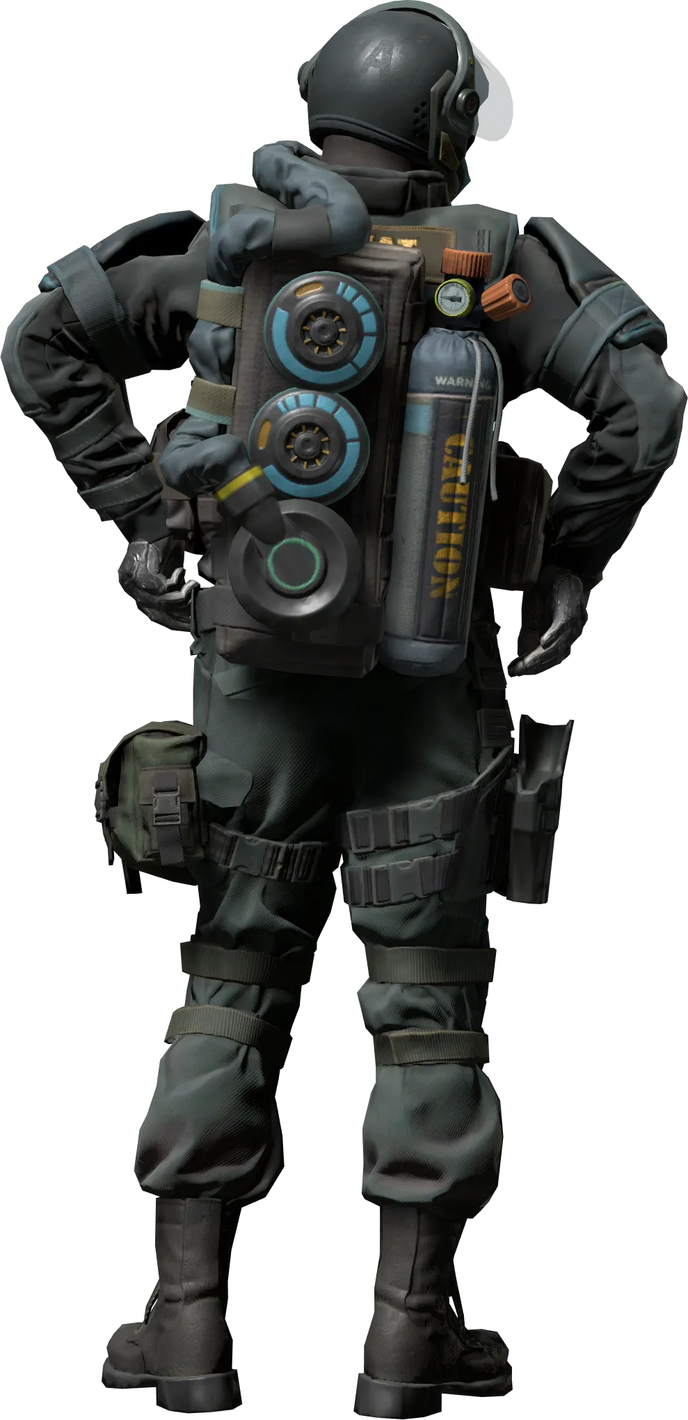 Agent back view