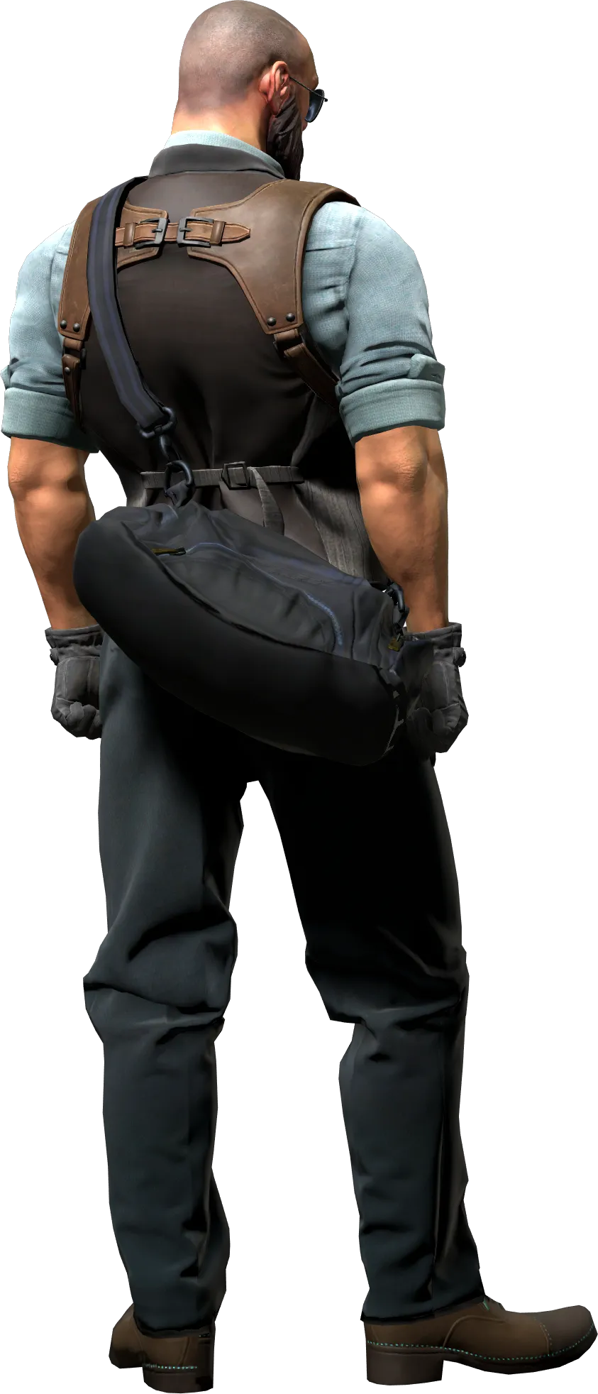 Agent back view