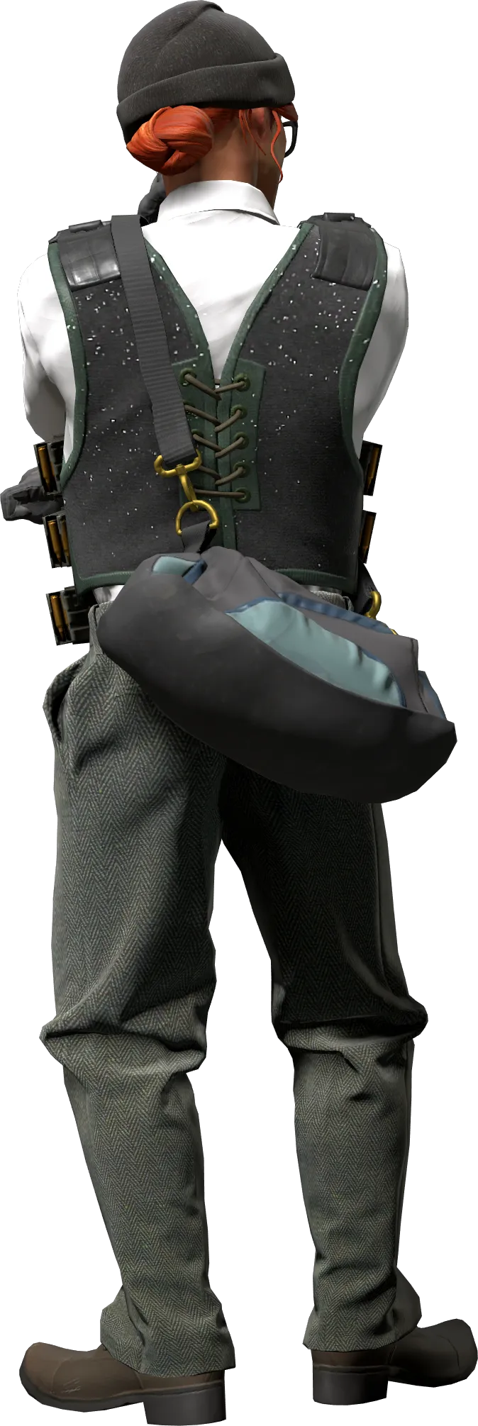 Agent back view