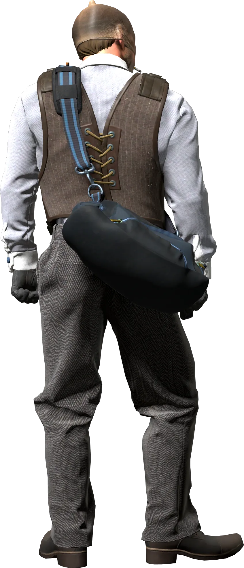Agent back view