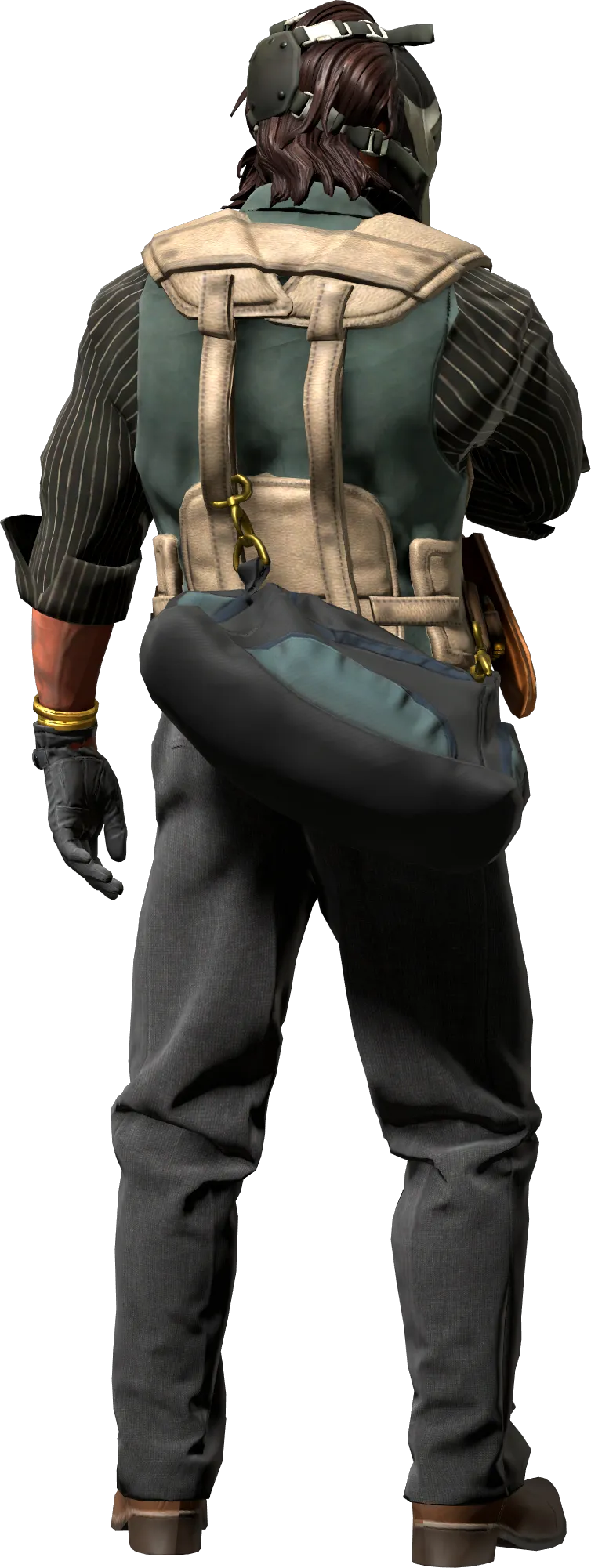 Agent back view