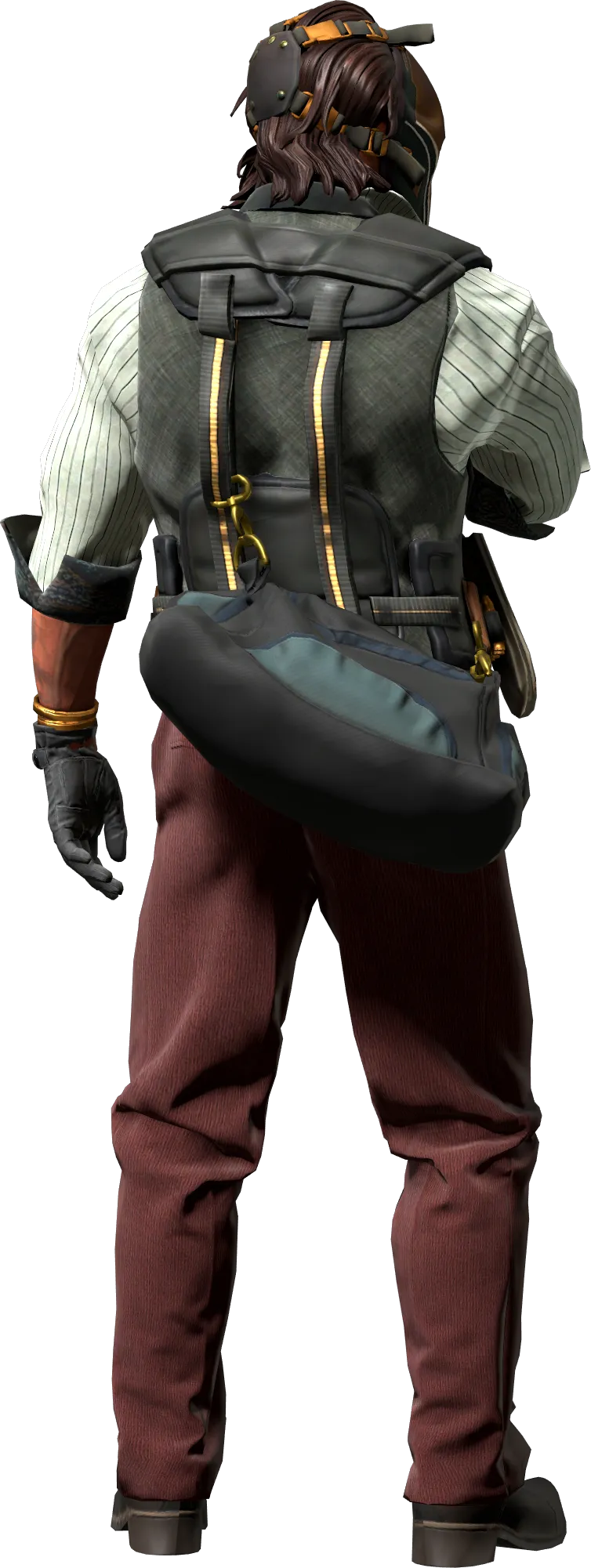 Agent back view