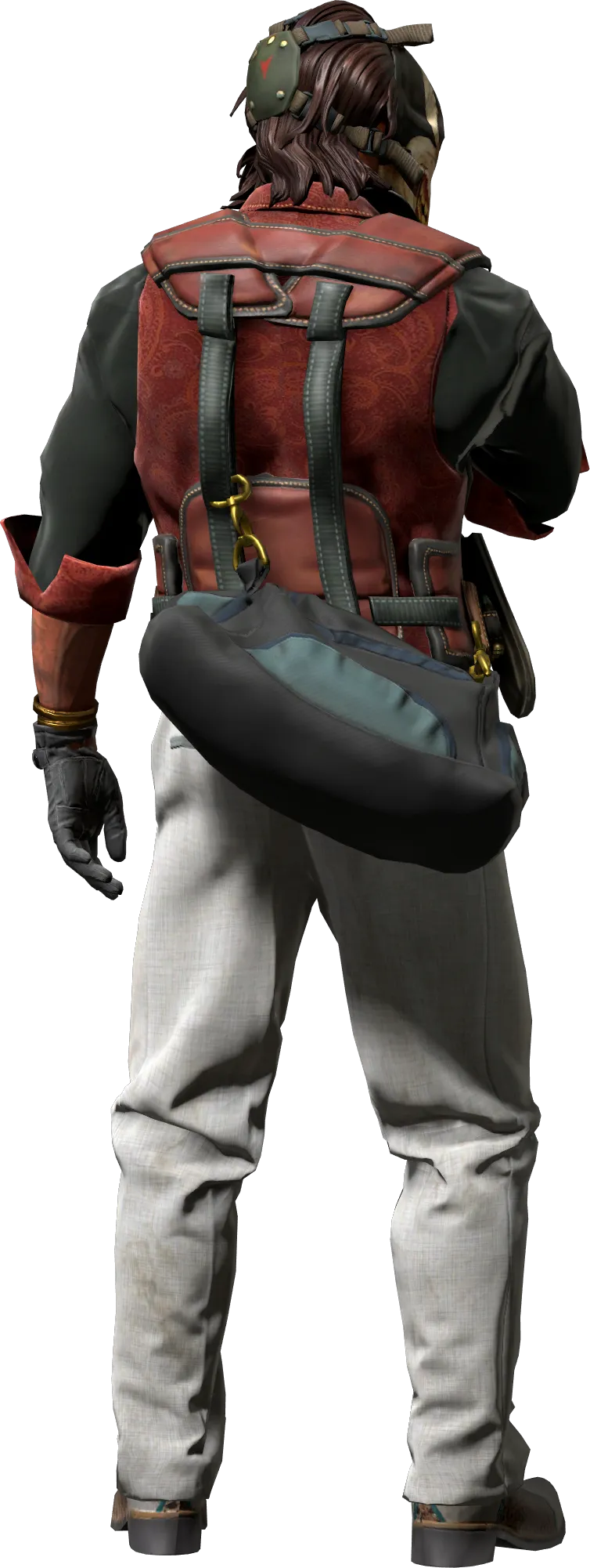 Agent back view