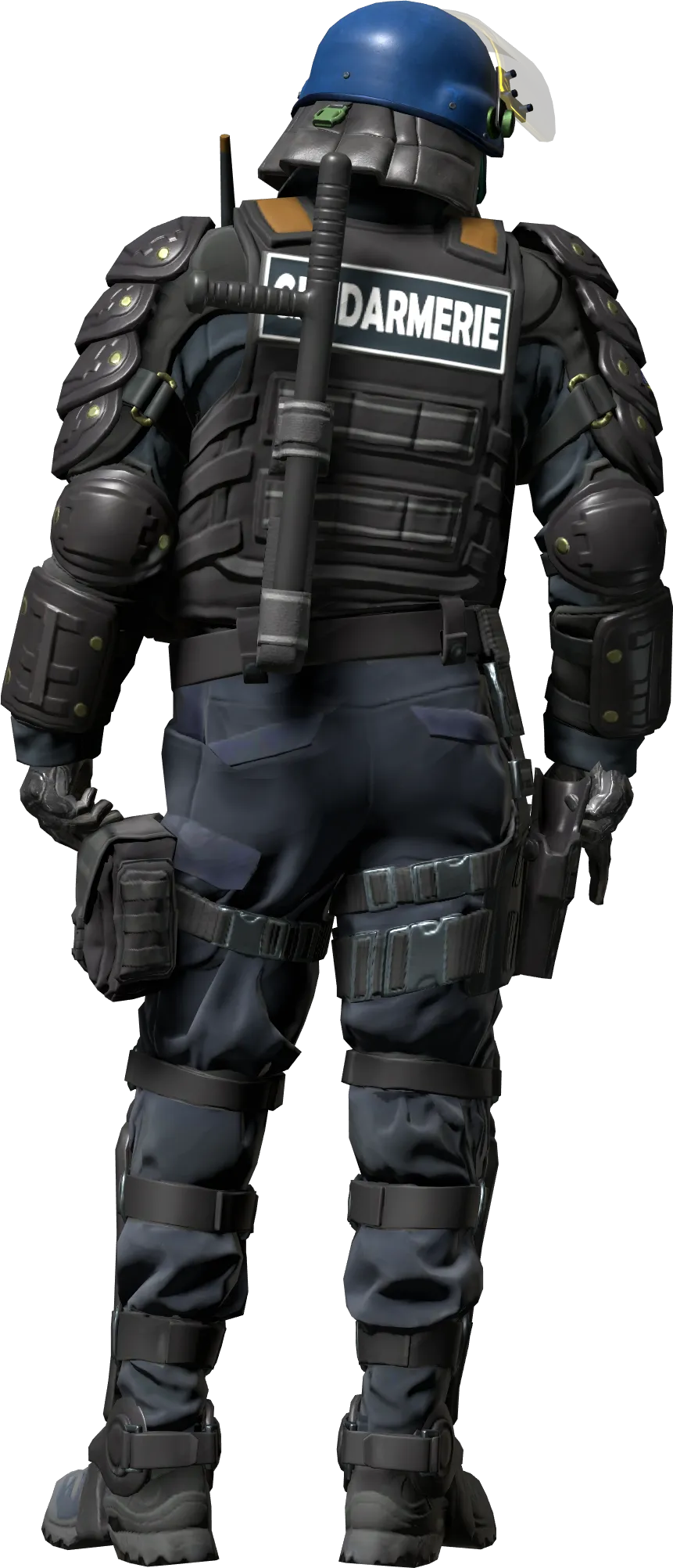 Agent back view
