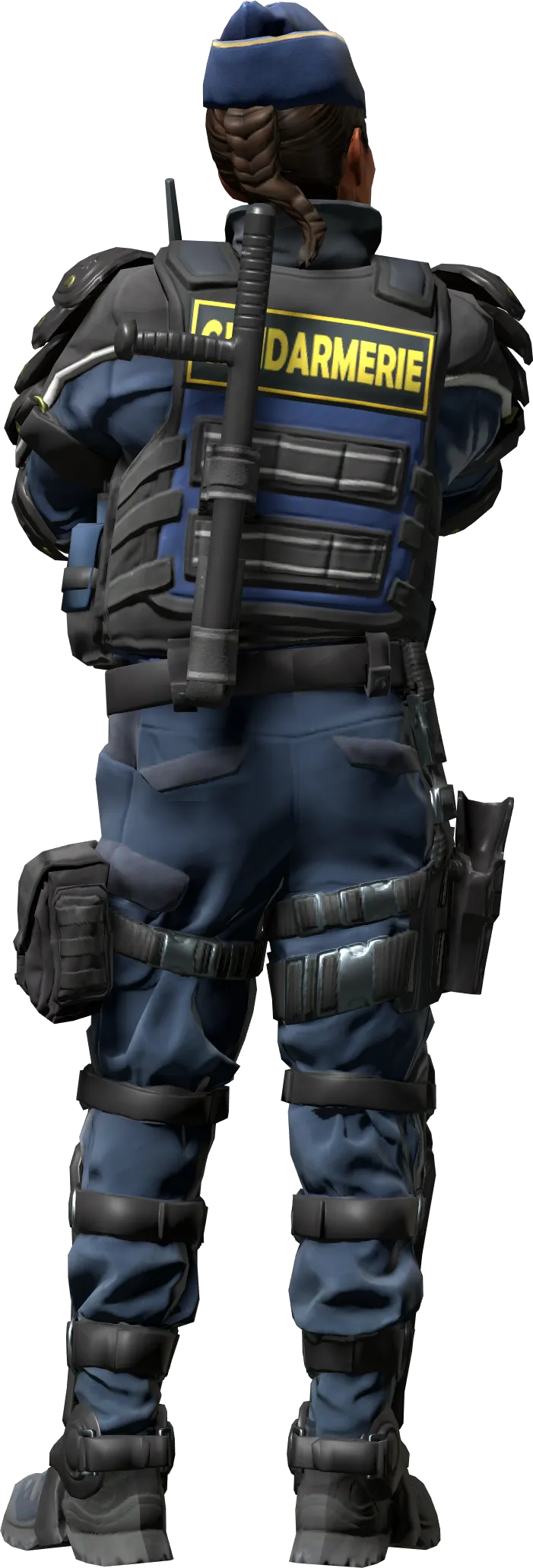 Agent back view