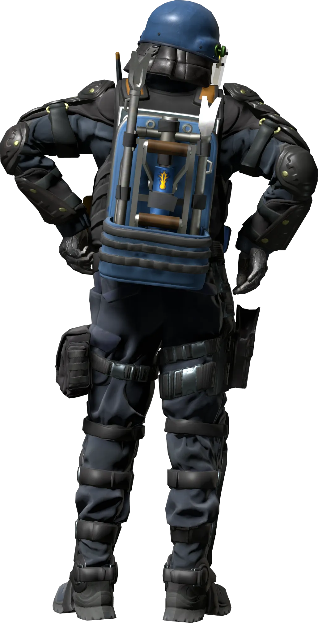 Agent back view