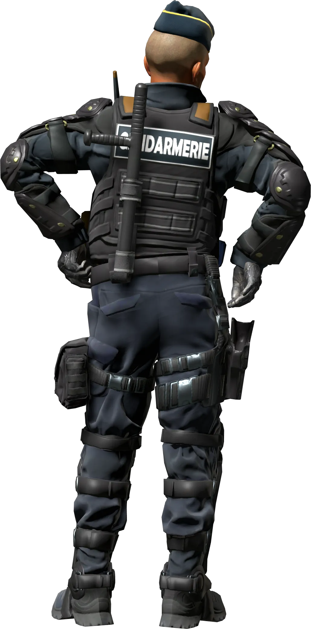 Agent back view