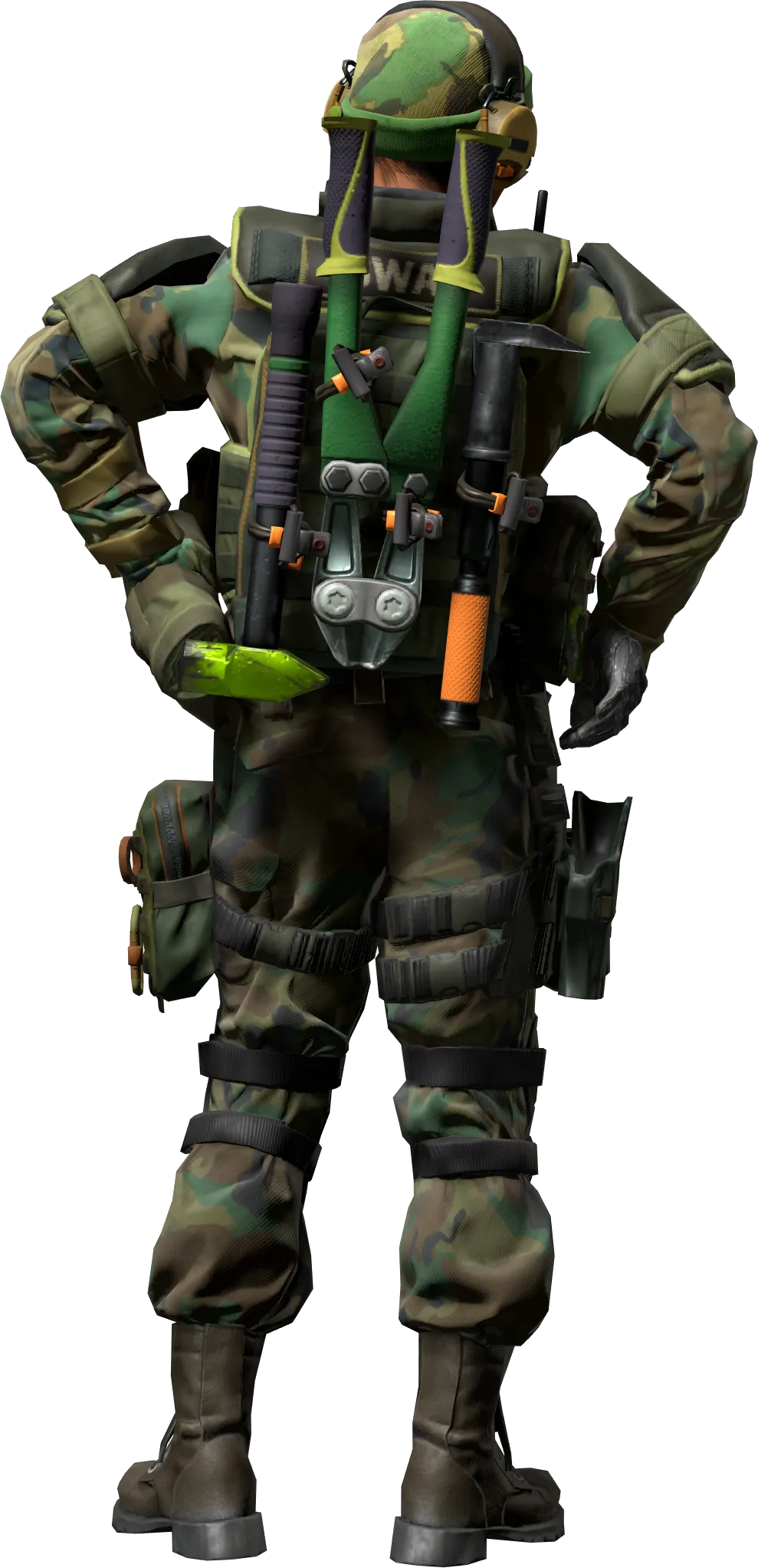 Agent back view