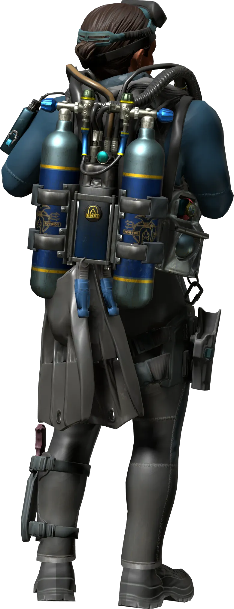 Agent back view