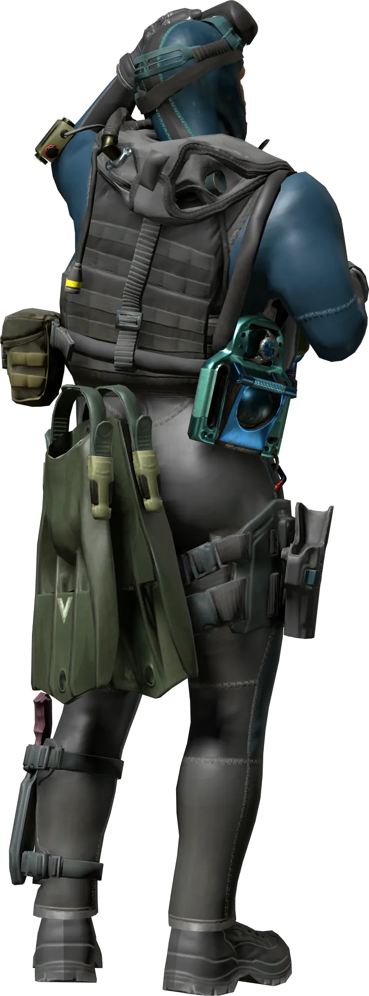 Agent back view