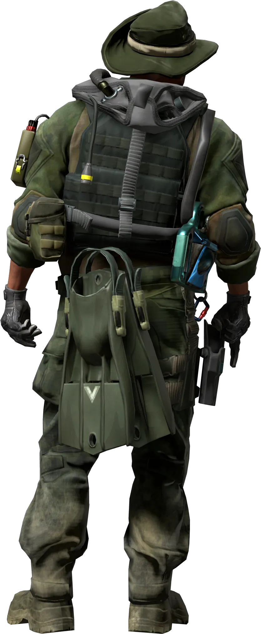 Agent back view