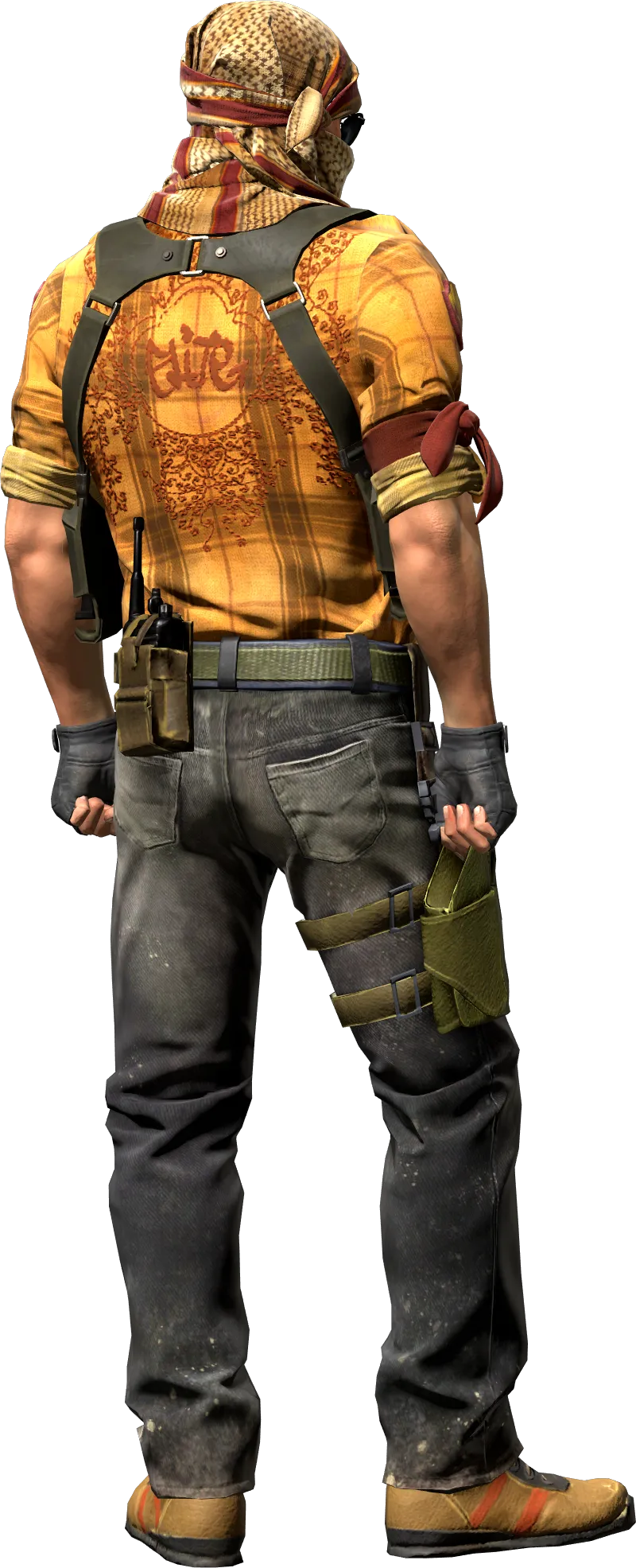 Agent back view