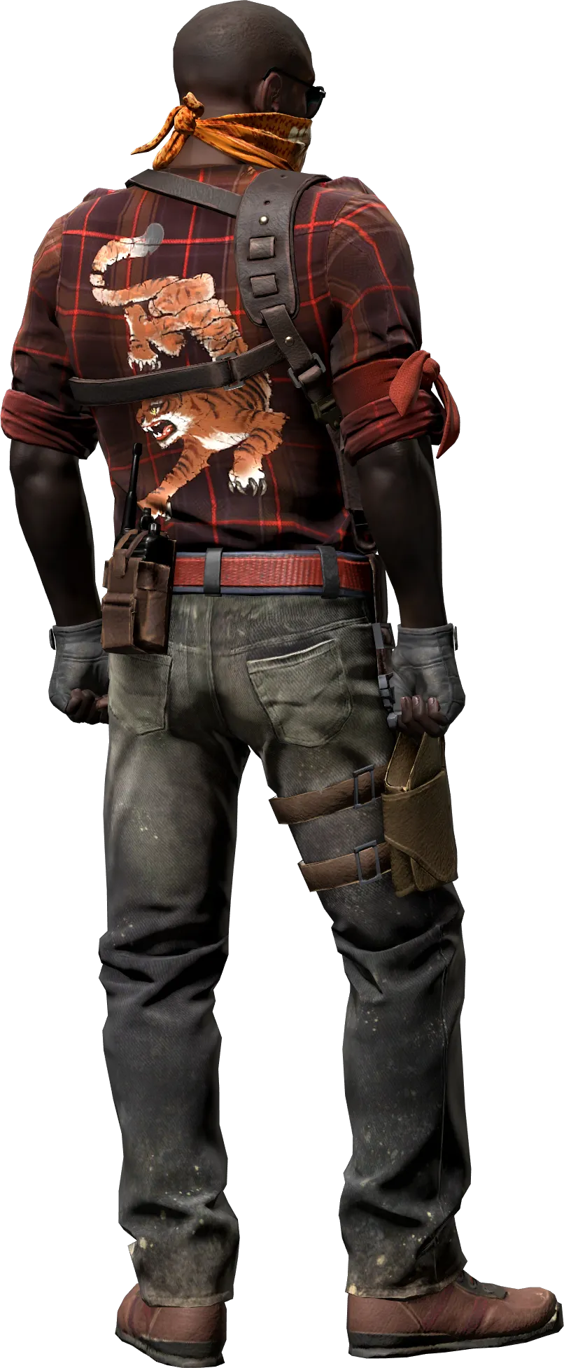Agent back view