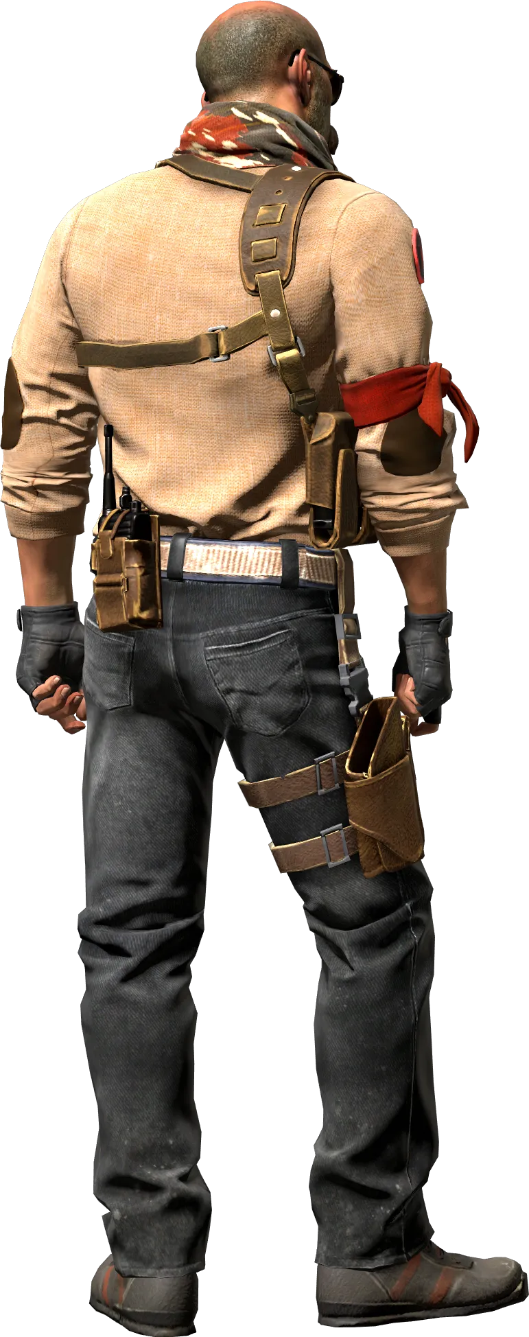 Agent back view
