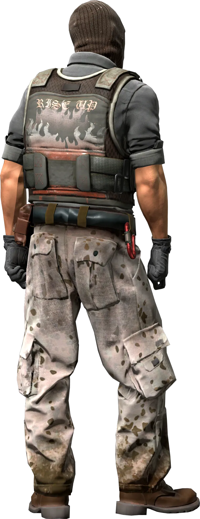 Agent back view