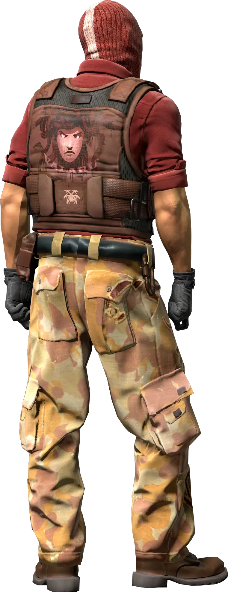 Agent back view