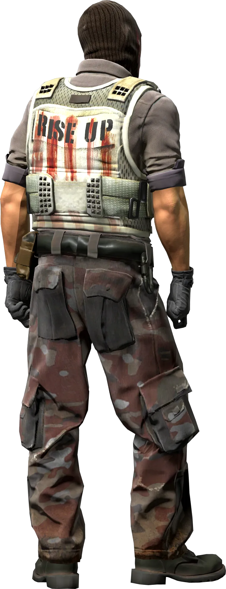 Agent back view