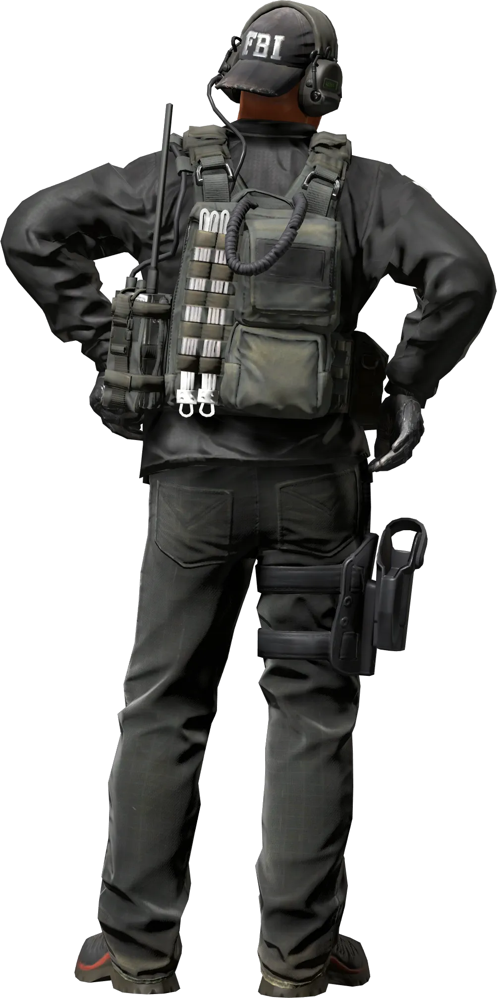 Agent back view