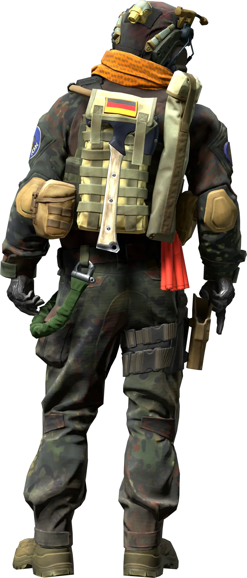 Agent back view