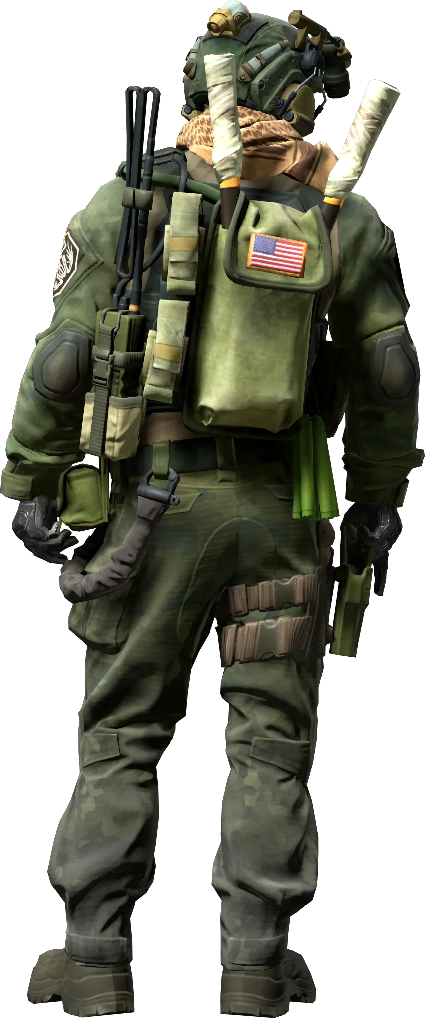 Agent back view