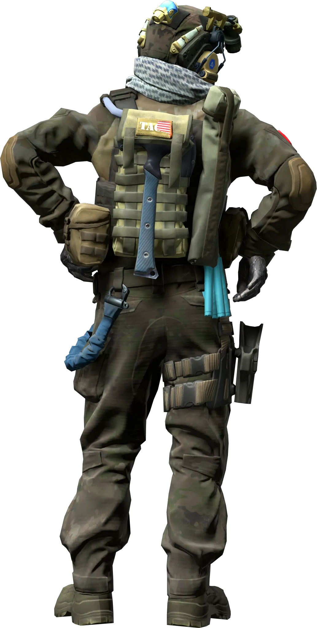 Agent back view