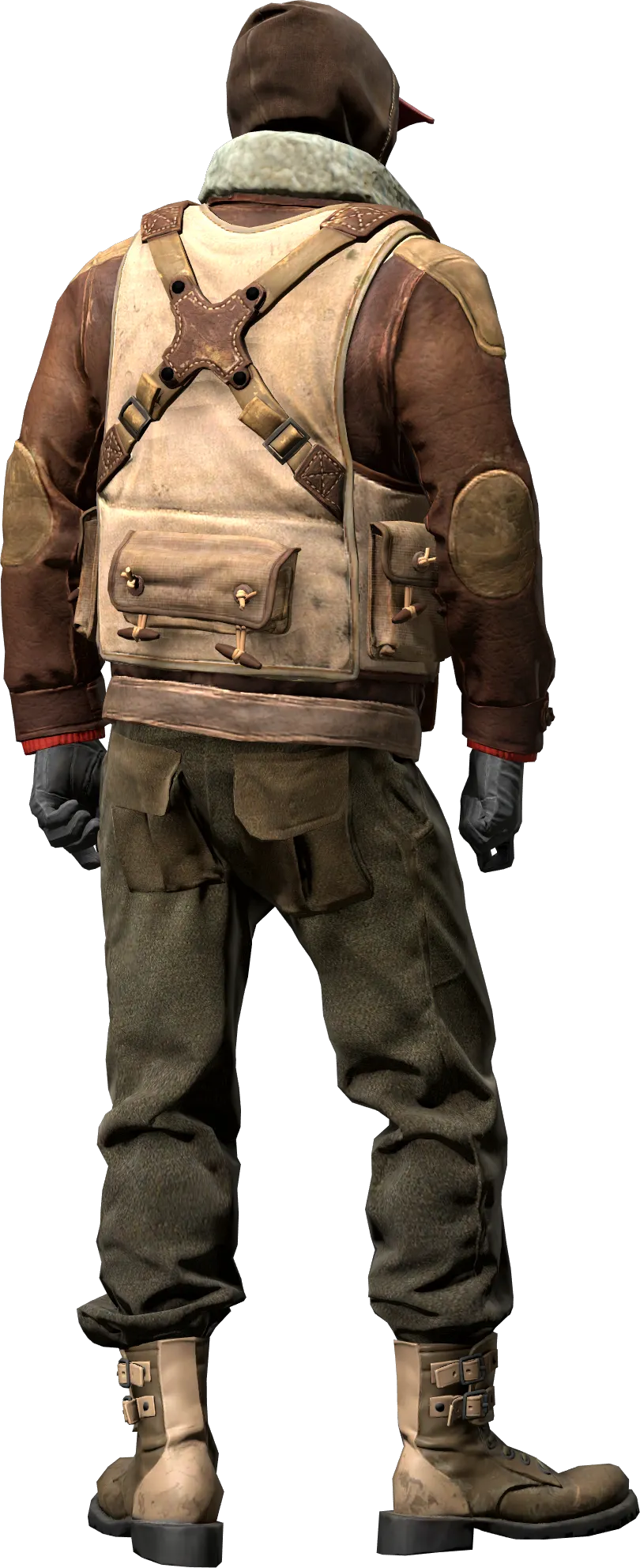 Agent back view