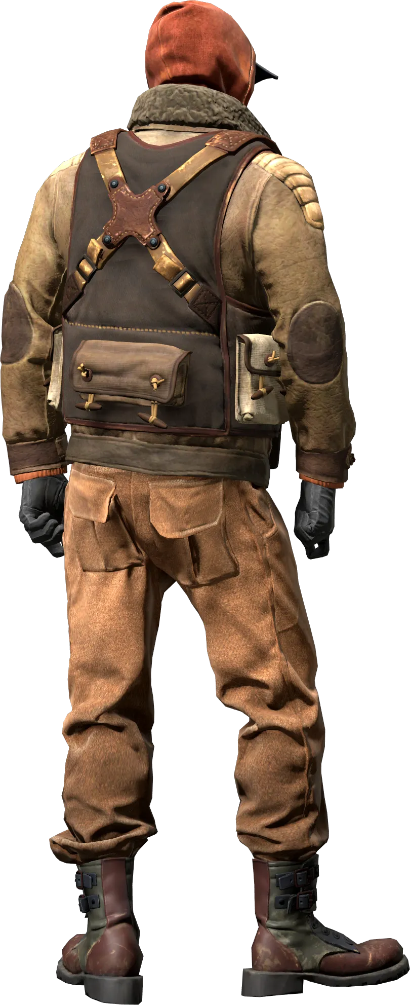 Agent back view