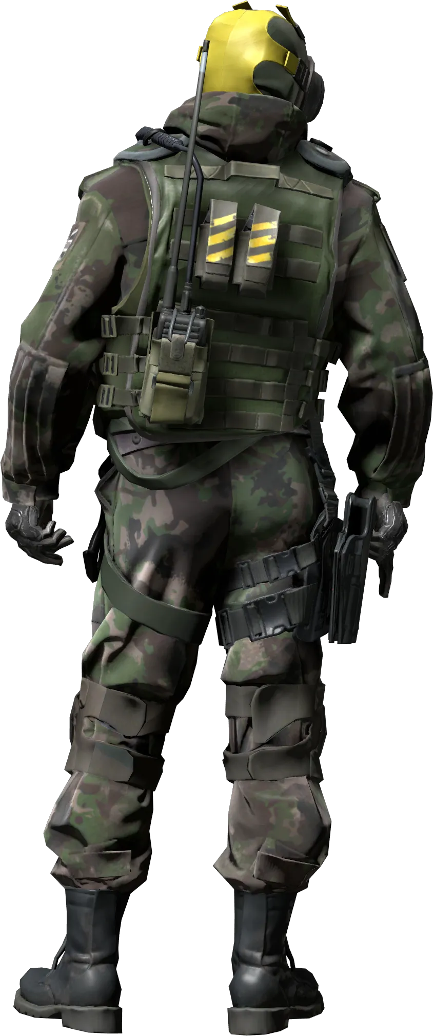 Agent back view