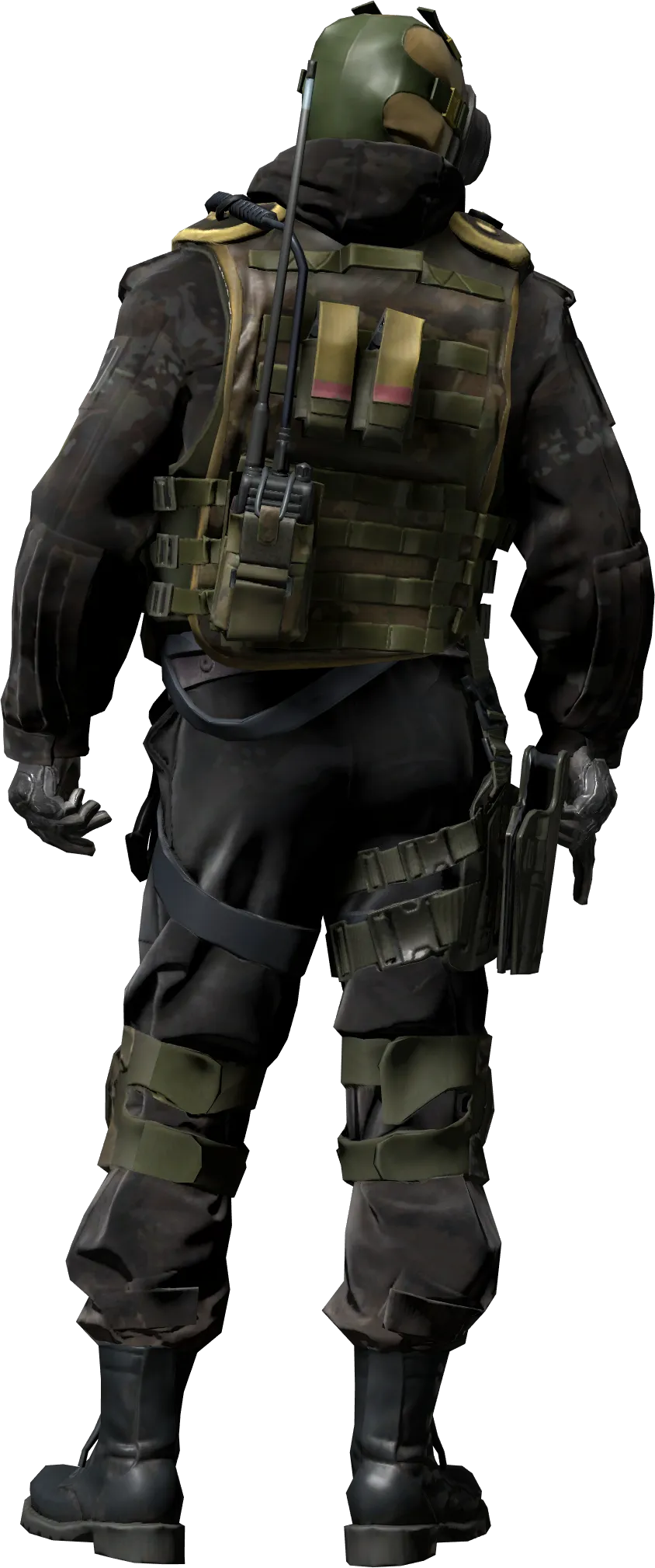 Agent back view